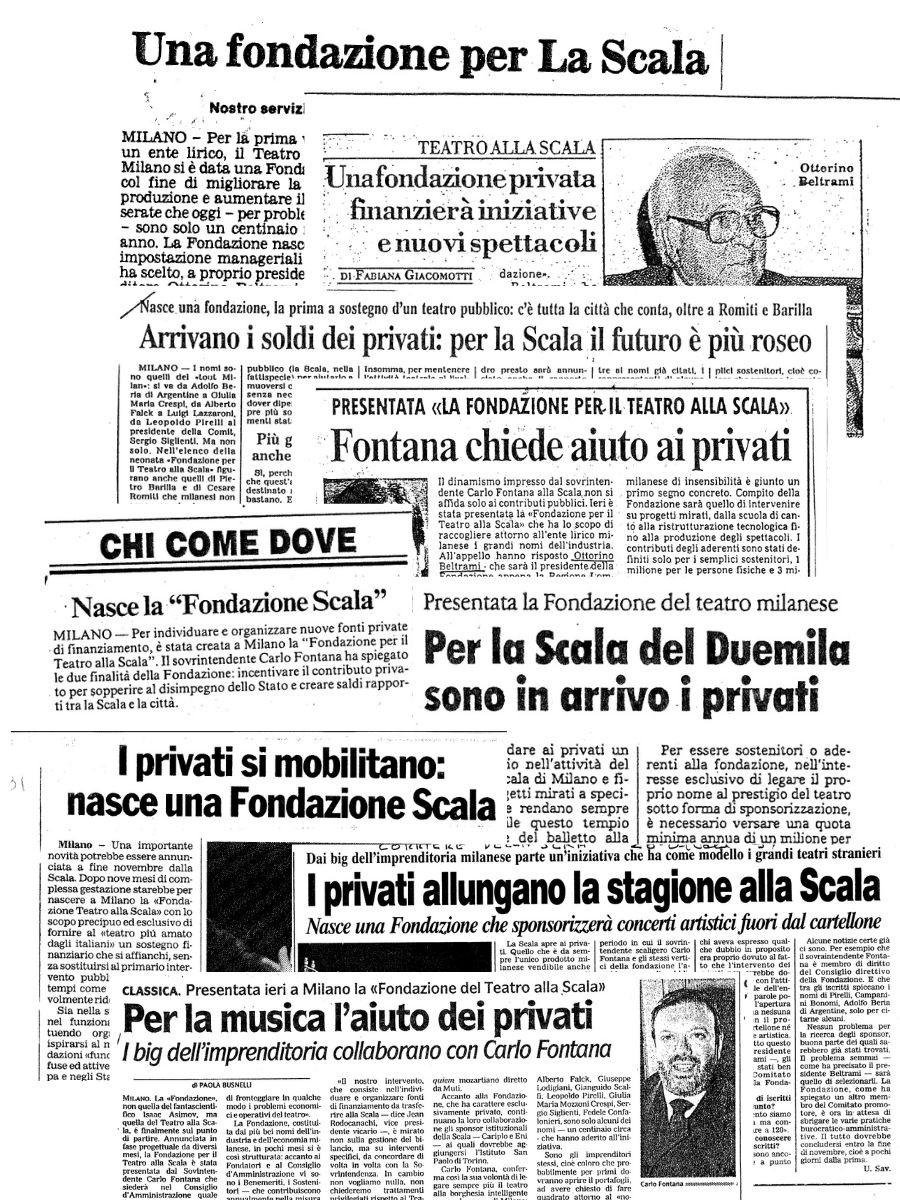Rassegna Stampa Nascita di Milano per la Scala